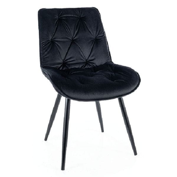Veneti Moderná stolička LUSINE - čierna / čierna